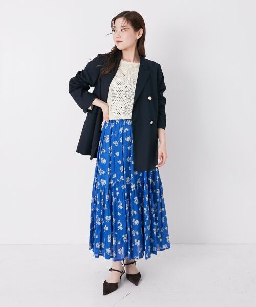 le.coeur blanc / ルクールブラン ロング・マキシ丈スカート | 《手洗い可能》Fanakaレトロフラワースカート | 詳細15