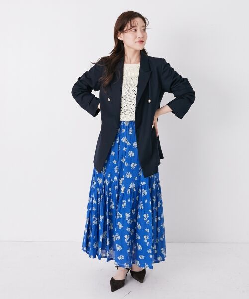 le.coeur blanc / ルクールブラン ロング・マキシ丈スカート | 《手洗い可能》Fanakaレトロフラワースカート | 詳細17