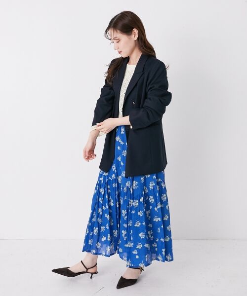 le.coeur blanc / ルクールブラン ロング・マキシ丈スカート | 《手洗い可能》Fanakaレトロフラワースカート | 詳細18