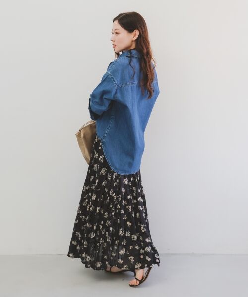 le.coeur blanc / ルクールブラン ロング・マキシ丈スカート | 《手洗い可能》Fanakaレトロフラワースカート | 詳細24
