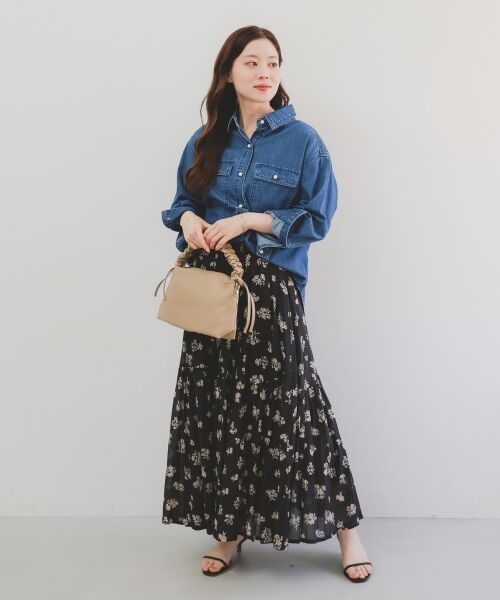 le.coeur blanc / ルクールブラン ロング・マキシ丈スカート | 《手洗い可能》Fanakaレトロフラワースカート | 詳細27