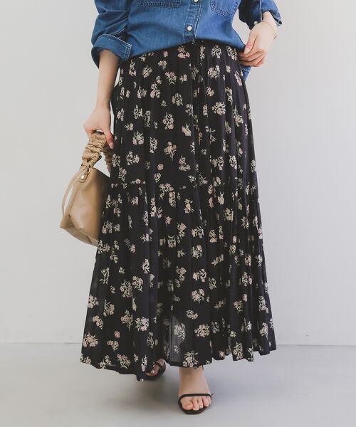 le.coeur blanc / ルクールブラン ロング・マキシ丈スカート | 《手洗い可能》Fanakaレトロフラワースカート | 詳細28