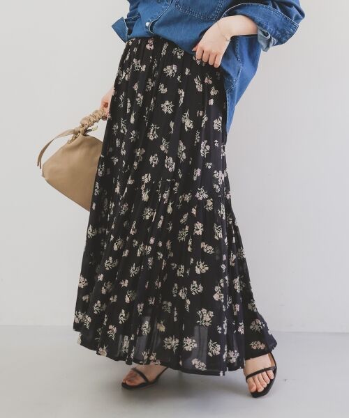 le.coeur blanc / ルクールブラン ロング・マキシ丈スカート | 《手洗い可能》Fanakaレトロフラワースカート | 詳細29