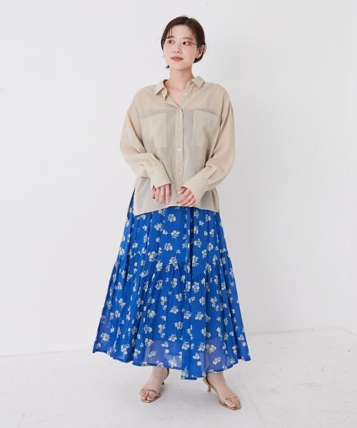 le.coeur blanc / ルクールブラン ロング・マキシ丈スカート | 《手洗い可能》Fanakaレトロフラワースカート | 詳細3