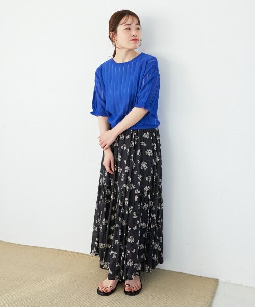 le.coeur blanc / ルクールブラン ロング・マキシ丈スカート | 《手洗い可能》Fanakaレトロフラワースカート | 詳細30