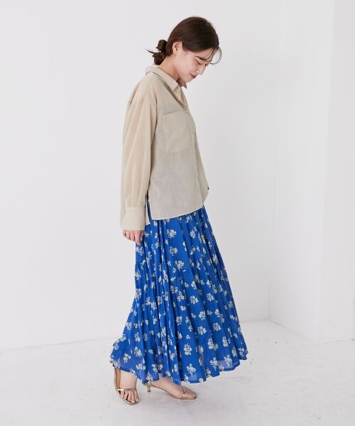 le.coeur blanc / ルクールブラン ロング・マキシ丈スカート | 《手洗い可能》Fanakaレトロフラワースカート | 詳細4