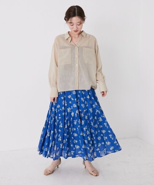 le.coeur blanc / ルクールブラン ロング・マキシ丈スカート | 《手洗い可能》Fanakaレトロフラワースカート | 詳細5