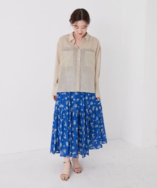 le.coeur blanc / ルクールブラン ロング・マキシ丈スカート | 《手洗い可能》Fanakaレトロフラワースカート | 詳細6