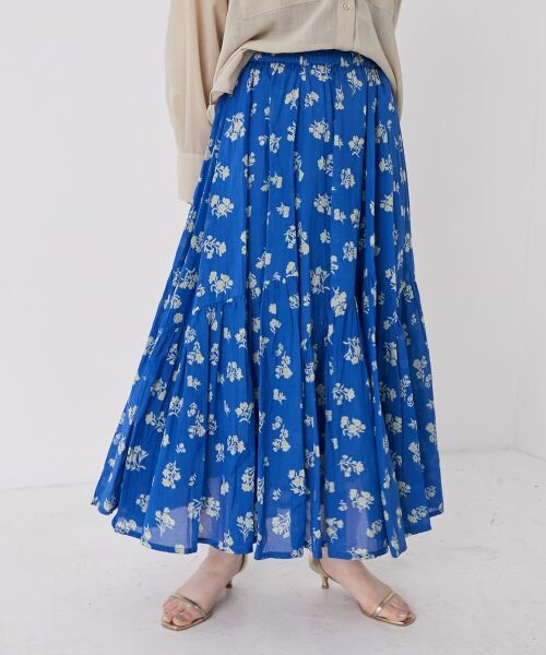 le.coeur blanc / ルクールブラン ロング・マキシ丈スカート | 《手洗い可能》Fanakaレトロフラワースカート | 詳細7