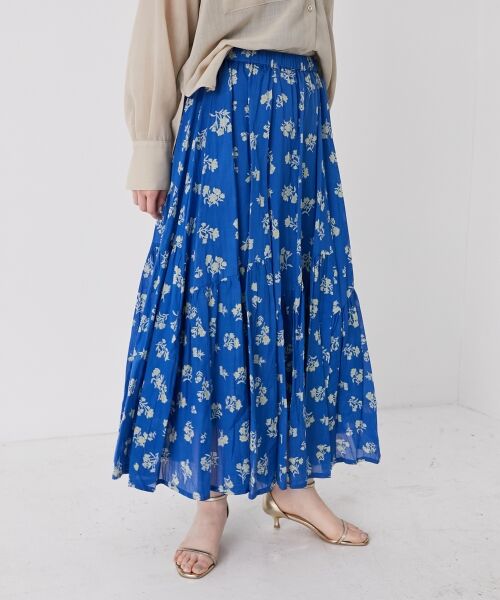 le.coeur blanc / ルクールブラン ロング・マキシ丈スカート | 《手洗い可能》Fanakaレトロフラワースカート | 詳細8