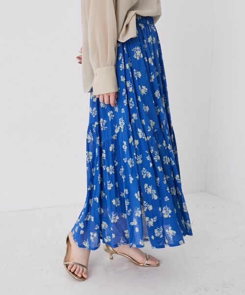 le.coeur blanc / ルクールブラン ロング・マキシ丈スカート | 《手洗い可能》Fanakaレトロフラワースカート | 詳細9