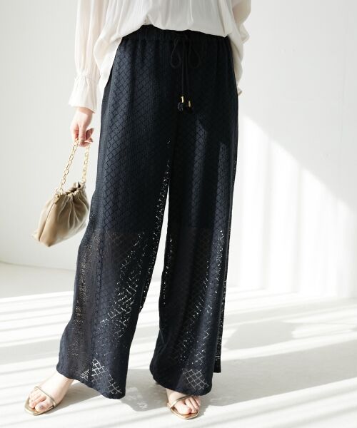 le.coeur blanc / ルクールブラン その他パンツ | 《手洗い可能》Fanakaミックスレースパンツ | 詳細10