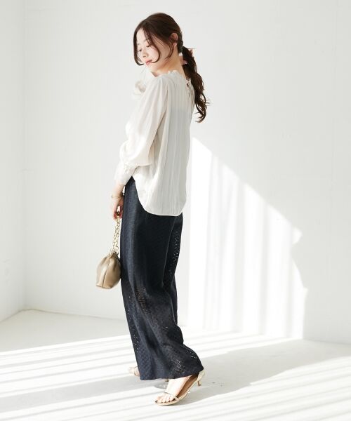 le.coeur blanc / ルクールブラン その他パンツ | 《手洗い可能》Fanakaミックスレースパンツ | 詳細18