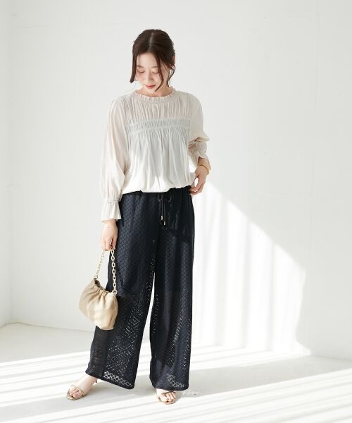 le.coeur blanc / ルクールブラン その他パンツ | 《手洗い可能》Fanakaミックスレースパンツ | 詳細19