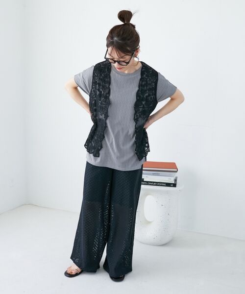 le.coeur blanc / ルクールブラン その他パンツ | 《手洗い可能》Fanakaミックスレースパンツ | 詳細23