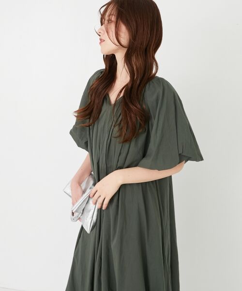 le.coeur blanc / ルクールブラン ロング・マキシ丈ワンピース | 《手洗い可能》Fanakaボリュームスリーブワンピース | 詳細10