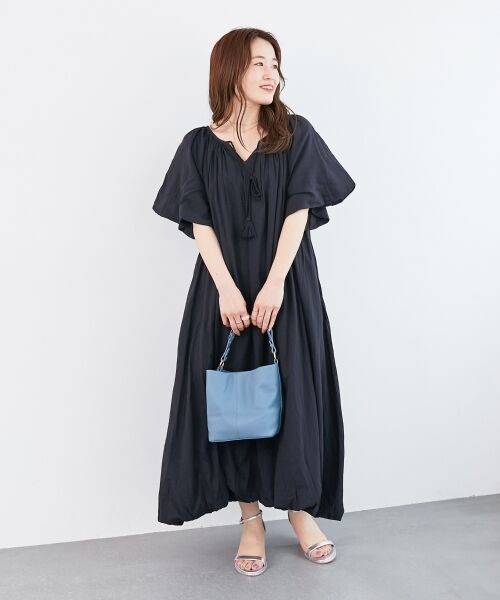 le.coeur blanc / ルクールブラン ロング・マキシ丈ワンピース | 《手洗い可能》Fanakaボリュームスリーブワンピース | 詳細16