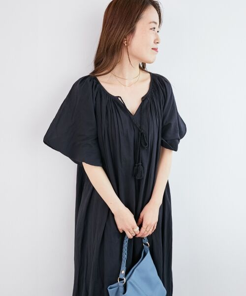 le.coeur blanc / ルクールブラン ロング・マキシ丈ワンピース | 《手洗い可能》Fanakaボリュームスリーブワンピース | 詳細23