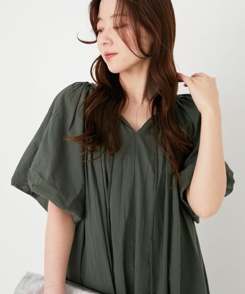 le.coeur blanc / ルクールブラン ロング・マキシ丈ワンピース | 《手洗い可能》Fanakaボリュームスリーブワンピース | 詳細8