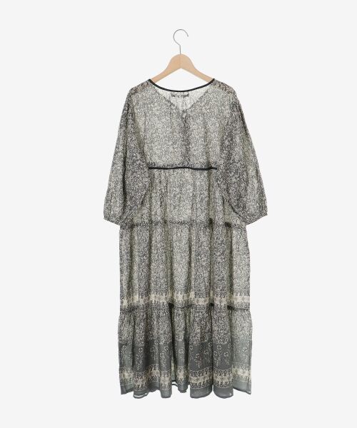 le.coeur blanc / ルクールブラン ロング・マキシ丈ワンピース | Fanakaパイピングフラワー柄ワンピ | 詳細15