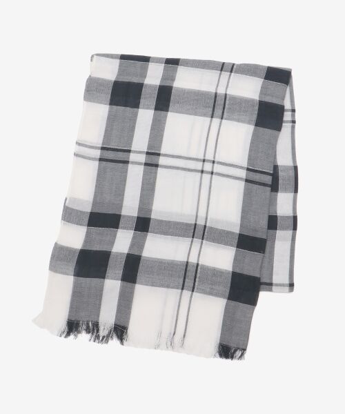 le.coeur blanc / ルクールブラン マフラー・ショール・スヌード・ストール | 《手洗い可能》チェックストール | 詳細1