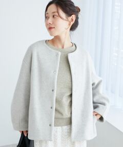 le.coeur blanc / ルクールブラン その他アウター | T/Rノーカラーコクーンミドルコート