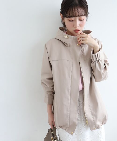 le.coeur blanc / ルクールブラン ブルゾン | ツイルストレッチフードブルゾン | 詳細2