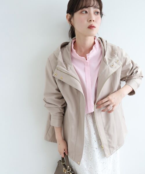 le.coeur blanc / ルクールブラン ブルゾン | ツイルストレッチフードブルゾン | 詳細4