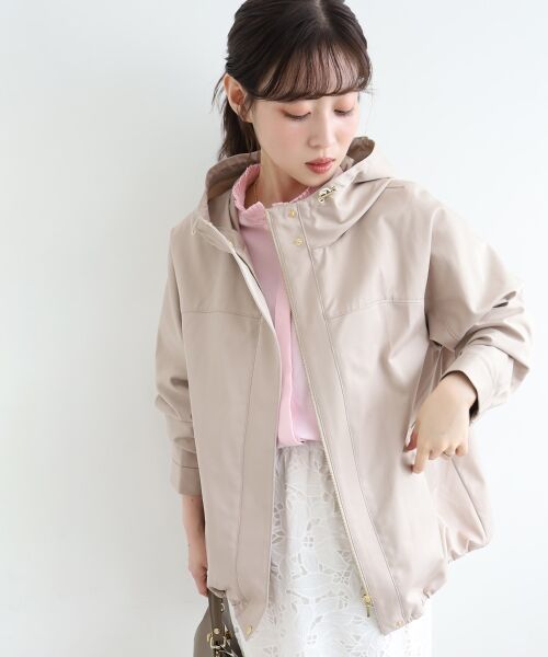 le.coeur blanc / ルクールブラン ブルゾン | ツイルストレッチフードブルゾン | 詳細5