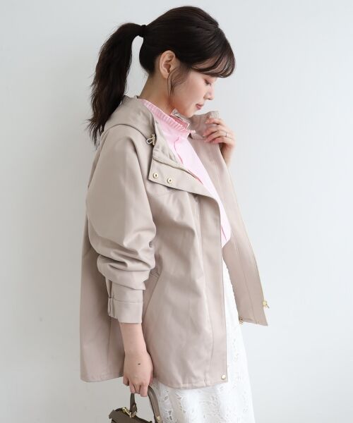 le.coeur blanc / ルクールブラン ブルゾン | ツイルストレッチフードブルゾン | 詳細6