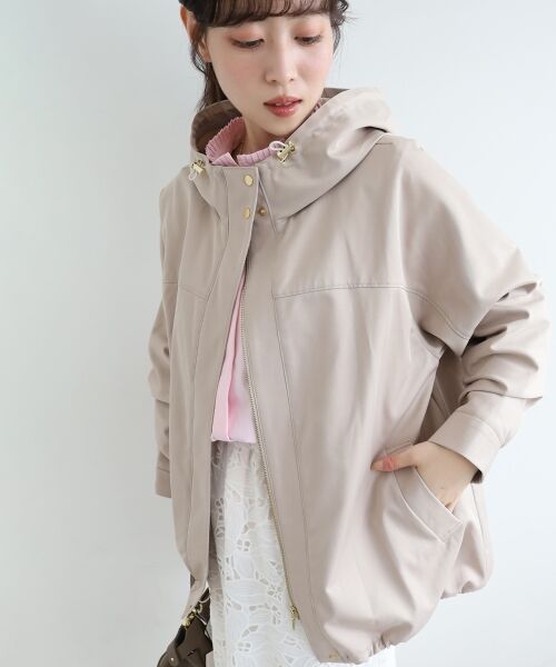 le.coeur blanc / ルクールブラン ブルゾン | ツイルストレッチフードブルゾン | 詳細7