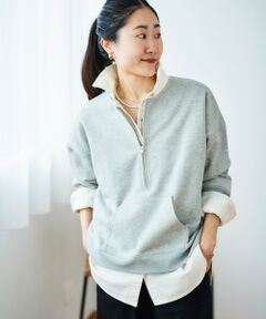 le.coeur blanc / ルクールブラン スウェット | ハーフジップノーカラースウェット