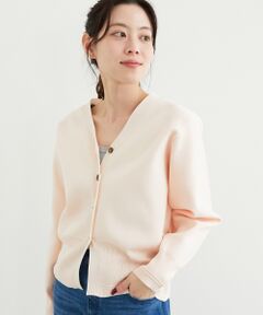 le.coeur blanc / ルクールブラン カーディガン・ボレロ | 《手洗い可能》スムースニットVネックカーディガン