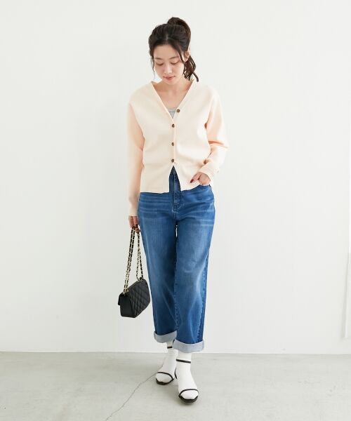 le.coeur blanc / ルクールブラン カーディガン・ボレロ | 《手洗い可能》スムースニットVネックカーディガン | 詳細10