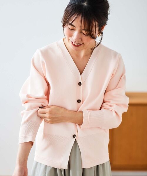 le.coeur blanc / ルクールブラン カーディガン・ボレロ | 《手洗い可能》スムースニットVネックカーディガン | 詳細12