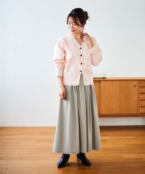 le.coeur blanc / ルクールブラン カーディガン・ボレロ | 《手洗い可能》スムースニットVネックカーディガン | 詳細14