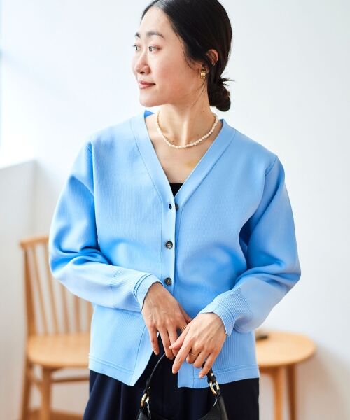 le.coeur blanc / ルクールブラン カーディガン・ボレロ | 《手洗い可能》スムースニットVネックカーディガン | 詳細17