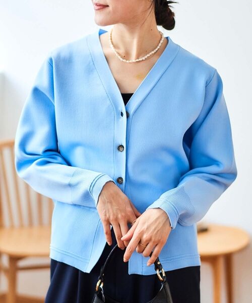 le.coeur blanc / ルクールブラン カーディガン・ボレロ | 《手洗い可能》スムースニットVネックカーディガン | 詳細18