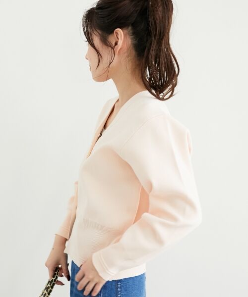 le.coeur blanc / ルクールブラン カーディガン・ボレロ | 《手洗い可能》スムースニットVネックカーディガン | 詳細5