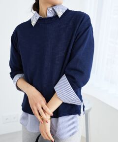 le.coeur blanc / ルクールブラン ニット・セーター | 《手洗い可能》リネンライクニットプルオーバー