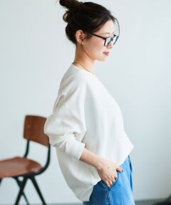 le.coeur blanc / ルクールブラン ニット・セーター | 《手洗い可能》ミラノリブ裾ラウンドプルオーバー