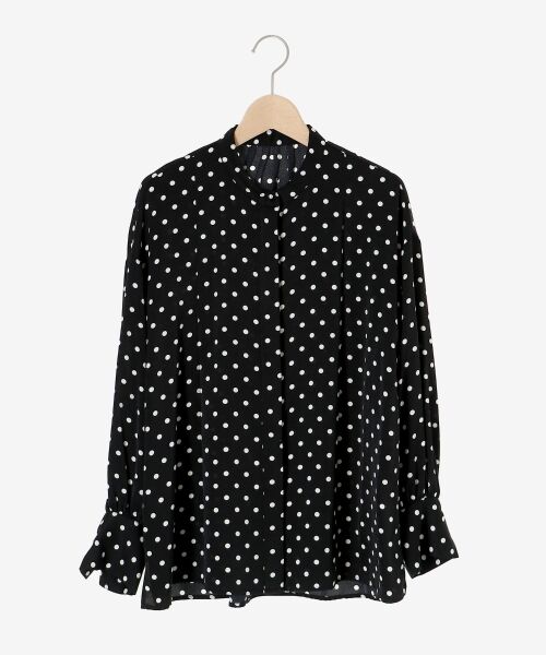 le.coeur blanc / ルクールブラン シャツ・ブラウス | ドットバンドカラータックブラウス | 詳細1