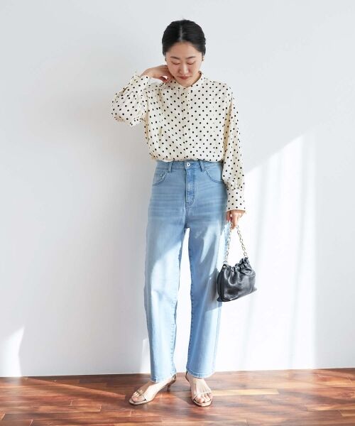 le.coeur blanc / ルクールブラン シャツ・ブラウス | ドットバンドカラータックブラウス | 詳細14