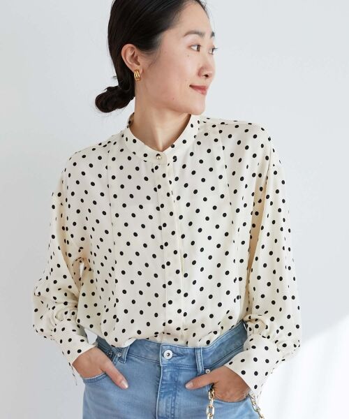 le.coeur blanc / ルクールブラン シャツ・ブラウス | ドットバンドカラータックブラウス | 詳細19