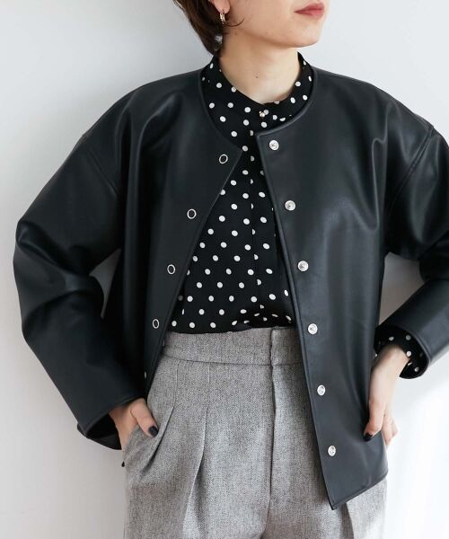 le.coeur blanc / ルクールブラン シャツ・ブラウス | ドットバンドカラータックブラウス | 詳細2