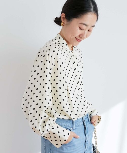 le.coeur blanc / ルクールブラン シャツ・ブラウス | ドットバンドカラータックブラウス | 詳細20