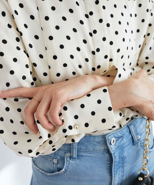 le.coeur blanc / ルクールブラン シャツ・ブラウス | ドットバンドカラータックブラウス | 詳細22