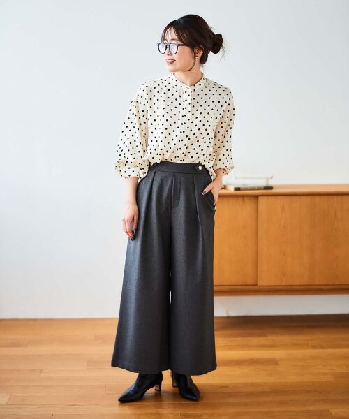 le.coeur blanc / ルクールブラン シャツ・ブラウス | ドットバンドカラータックブラウス | 詳細25