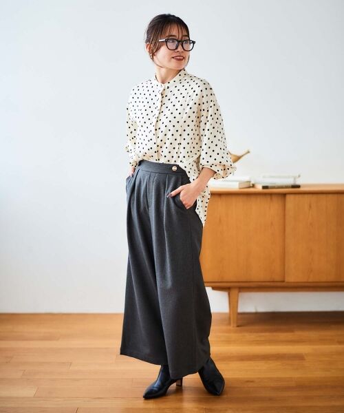 le.coeur blanc / ルクールブラン シャツ・ブラウス | ドットバンドカラータックブラウス | 詳細26