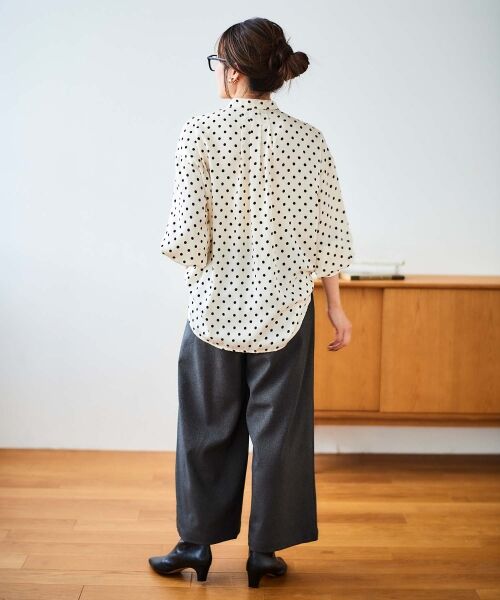 le.coeur blanc / ルクールブラン シャツ・ブラウス | ドットバンドカラータックブラウス | 詳細27